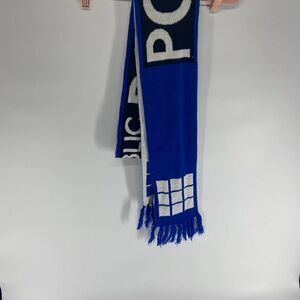 Doctor Who Police Box Blue Knit Scarf